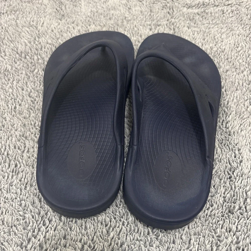 Oofos The Original Recovery Footwear Navy Blue Mens 11 Womens 13